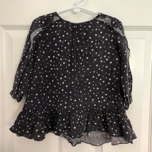 ZARA - Polka Dot Long Sleeve Blouse